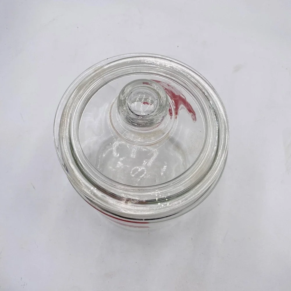 Gordons Potato Chips Vintage Glass Canister Jar Clear Red Truck Advertising SEO